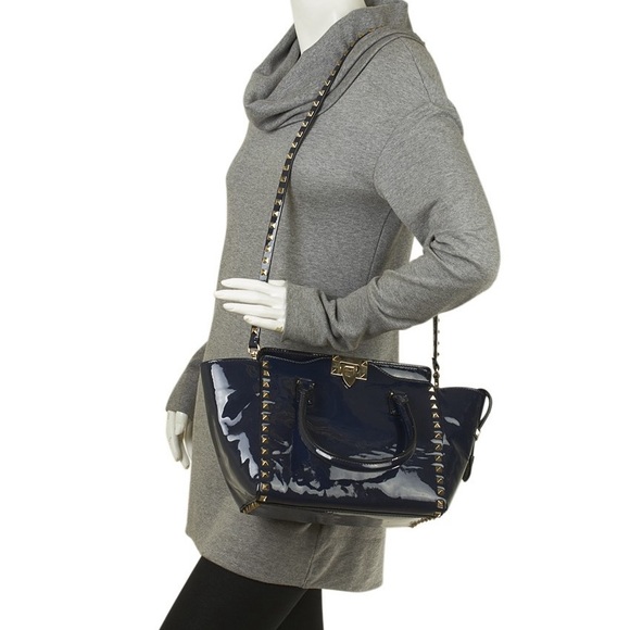 Valentino Rockstud Dark Blue tote bag - Picture 1 of 10